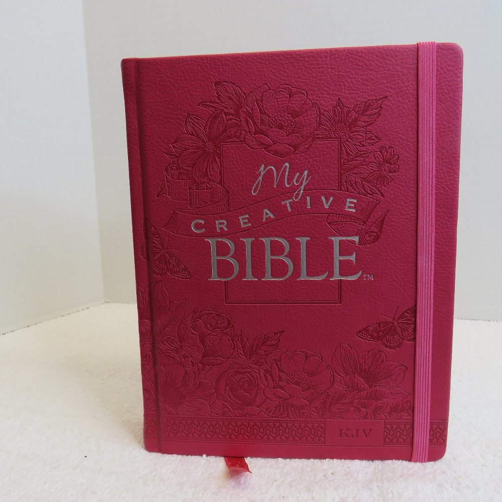 KJV My Creative Bible Hardcover (Pink) Lux Leather Used Has Some Coloring See Ph